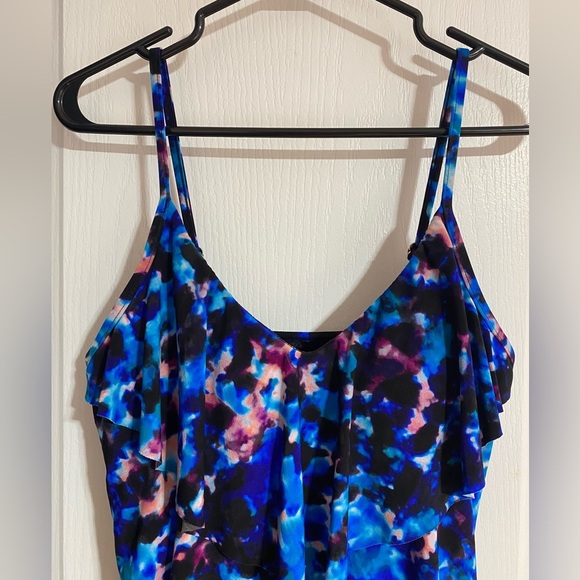Magicsuit Rita Tankini Ruffled Beachy Bathing Suit Top Size 10 - Picture 4 of 13